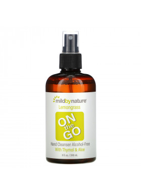 Mild By Nature, On-The-Go Hand Cleanser, Alcohol-Free, Lemongrass, 8 fl oz (240 ml)