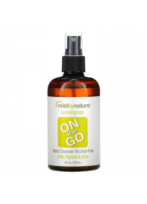 Mild By Nature, On-The-Go Hand Cleanser, Alcohol-Free, Lemongrass, 8 fl oz (240 ml)