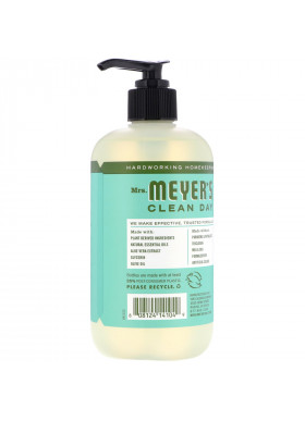 Mrs. Meyers Clean Day, Hand Soap, Basil Scent, 12.5 fl oz (370 ml)