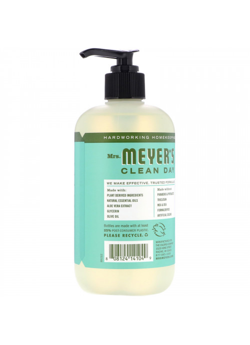 Mrs. Meyers Clean Day, Hand Soap, Basil Scent, 12.5 fl oz (370 ml)