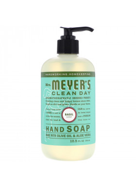 Mrs. Meyers Clean Day, Hand Soap, Basil Scent, 12.5 fl oz (370 ml)