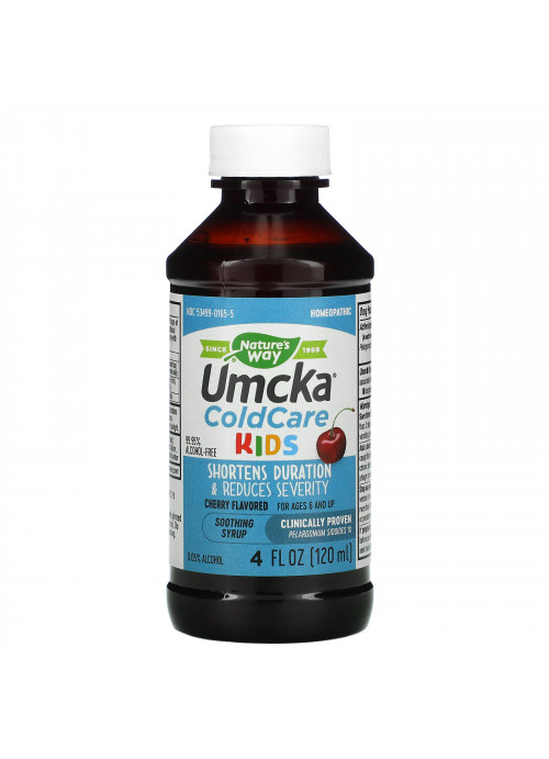 Nature's Way, Umcka, ColdCare, Kids, For Ages 6 & Up, Cherry , 4 fl oz (120 ml)