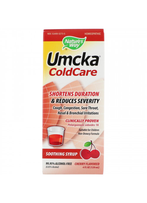 Nature's Way, Umcka, ColdCare, Soothing Syrup, Cherry, 4 fl oz (120 ml)