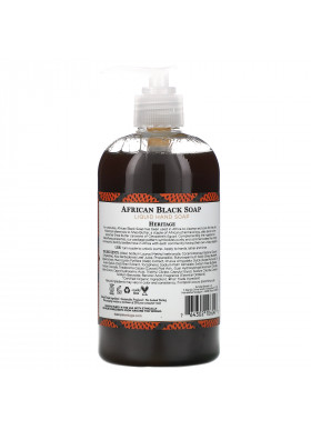 Nubian Heritage, African Black Soap, Liquid Hand Soap, 12.3 fl oz (364 ml)