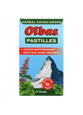 Olbas Therapeutic, Pastilles Herbal Cough Drops, Maximum Strength, 27 Drops