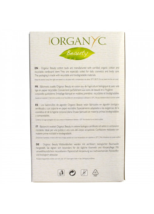 Organyc, Beauty, Organic Cotton Wool Buds, 200 Pieces