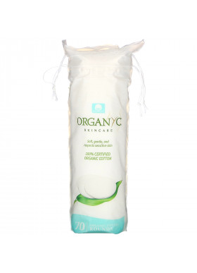 Organyc, Organic Cotton Rounds, 70 Pieces