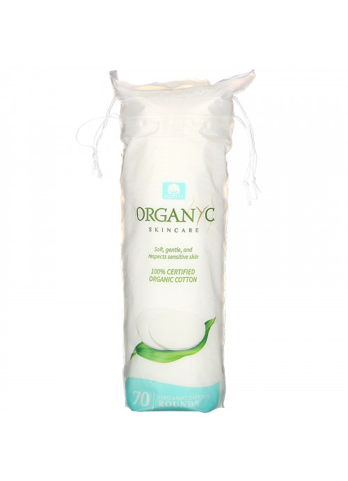 Organyc, Organic Cotton Rounds, 70 Pieces