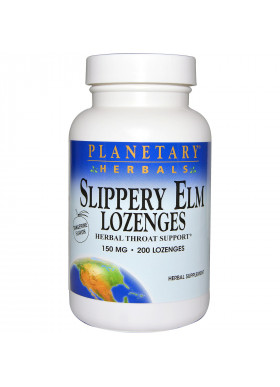 Planetary Herbals, Slippery Elm Lozenges, Tangerine Flavor, 150 mg, 200 Lozenges