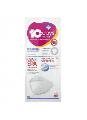 Puritas, 10 Days Mask, Large, 3 Pack