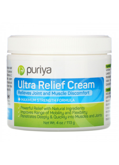 Puriya, Ultra Relief Cream, 4 oz (113 g)