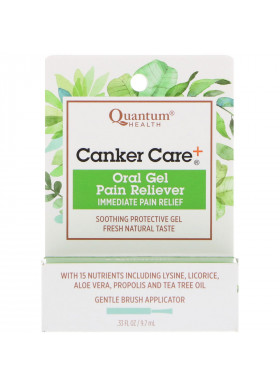 Quantum Health, Canker Care+, Oral Gel Pain Reliever, .33 fl oz (9.7 ml)