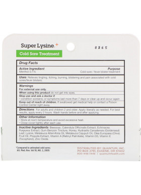 Quantum Health, Super Lysine+, Cold Sore Treatment, .75 oz (21 g)