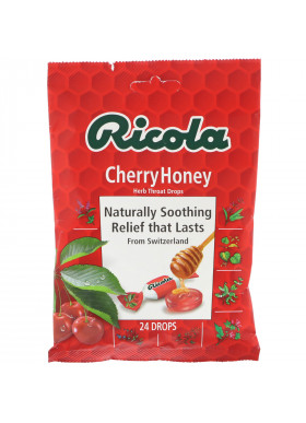 Ricola, Herb Throat Drops, Cherry Honey, 24 Drops