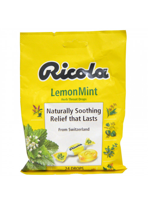 Ricola, Herb Throat Drops, Lemon Mint, 24 Drops