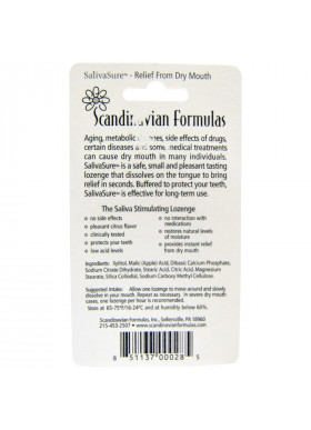 Scandinavian Formulas, SalivaSure, 90 Lozenges