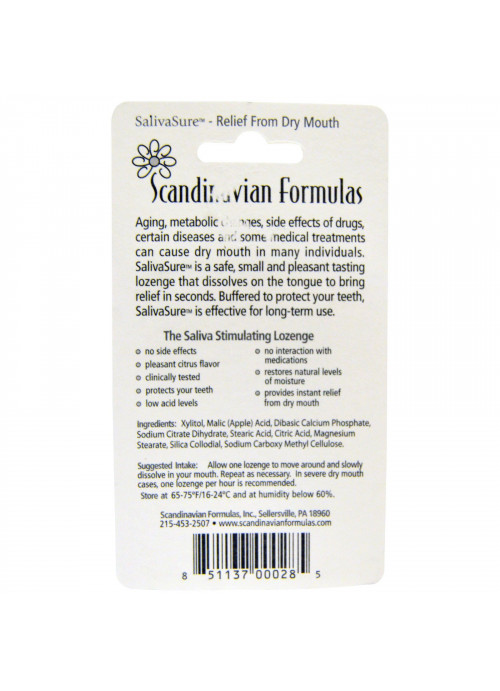 Scandinavian Formulas, SalivaSure, 90 Lozenges