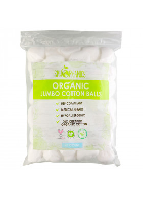 Sky Organics, Organic Jumbo Cotton Balls, 60 Count