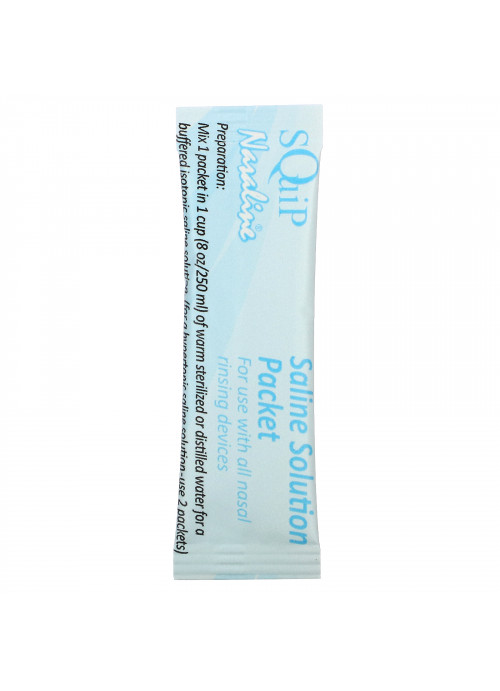 Squip, Nasaline, Saline Solution Packets, 50 Pre-Measured Packets