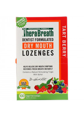 TheraBreath, Dry Mouth Lozenges, Sugar Free, Tart Berry, 100 Lozenges