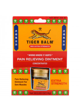 Tiger Balm, Pain Relieving Ointment, Extra Strength, .63 oz (18 g)