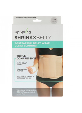 UpSpring, Shrinkx Belly, Postpartum Belly Wrap, Nude, Size S/M