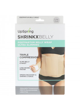 UpSpring, Shrinkx Belly, Postpartum Belly Wrap, Size L/XL, Nude
