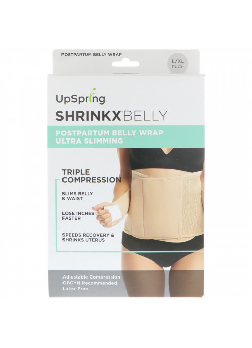 UpSpring, Shrinkx Belly, Postpartum Belly Wrap, Size L/XL, Nude