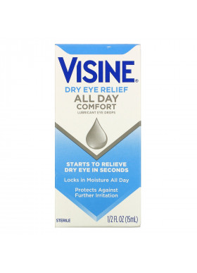 Visine, Dry Eye Relief, All Day Comfort, Lubricant Eye Drops, 1/2 fl oz (15 ml)