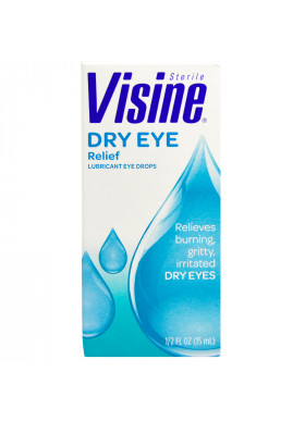 Visine, Dry Eye Relief, Lubricant Eye Drops, Sterile, 1/2 fl oz (15 ml)