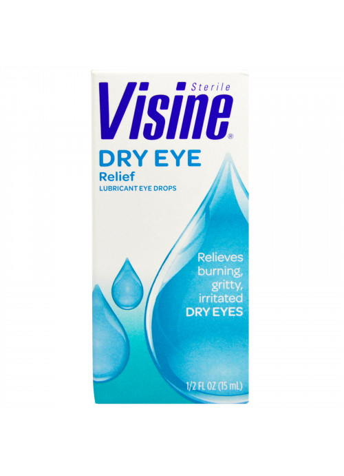 Visine, Dry Eye Relief, Lubricant Eye Drops, Sterile, 1/2 fl oz (15 ml)
