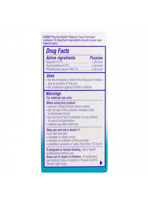 Visine, Dry Eye Relief, Lubricant Eye Drops, Sterile, 1/2 fl oz (15 ml)