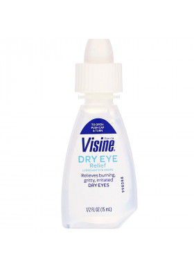 Visine, Dry Eye Relief, Lubricant Eye Drops, Sterile, 1/2 fl oz (15 ml)