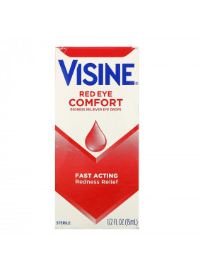 Visine, Red Eye Comfort, Redness Reliever Eye Drops, 1/2 fl oz (15 ml)