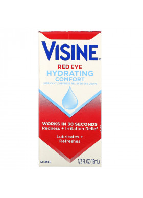 Visine, Red Eye Hydrating Comfort, Lubricant/Redness Reliever Eye Drops, 1/2 fl oz (15 ml)