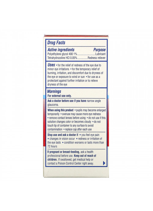Visine, Red Eye Hydrating Comfort, Lubricant/Redness Reliever Eye Drops, 1/2 fl oz (15 ml)