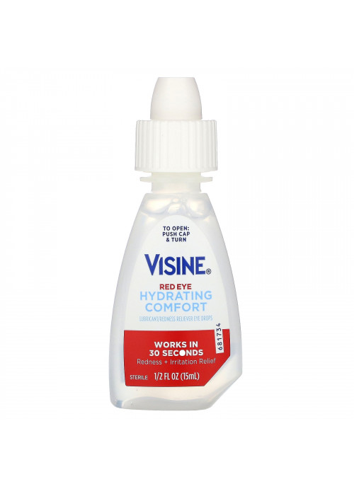 Visine, Red Eye Hydrating Comfort, Lubricant/Redness Reliever Eye Drops, 1/2 fl oz (15 ml)