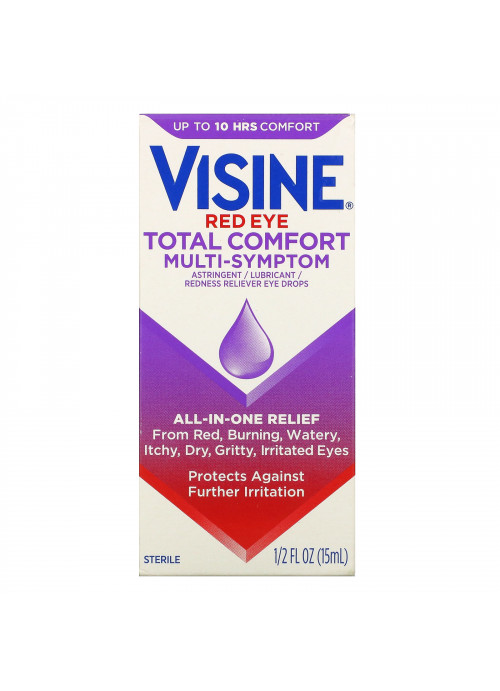 Visine, Red Eye, Total Comfort Multi-Symptom Eye Drops, 1/2 fl oz (15 ml)