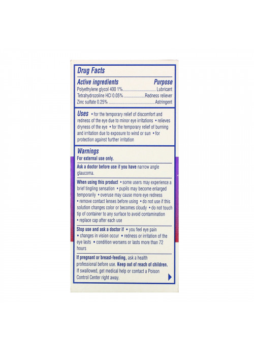 Visine, Red Eye, Total Comfort Multi-Symptom Eye Drops, 1/2 fl oz (15 ml)