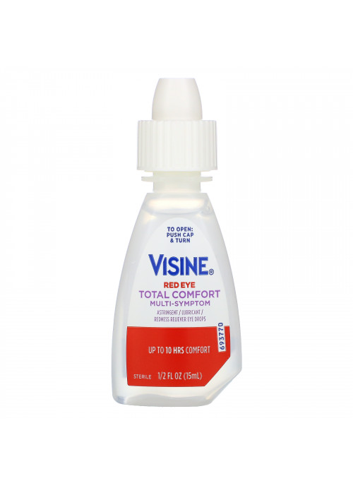 Visine, Red Eye, Total Comfort Multi-Symptom Eye Drops, 1/2 fl oz (15 ml)