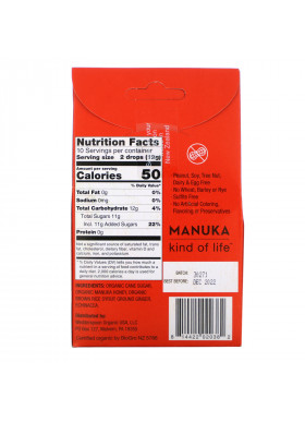 Wedderspoon, Organic Manuka Honey Drops, Ginger with Echinacea, 4 oz (120 g)