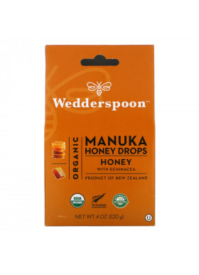 Wedderspoon, Organic Manuka Honey Drops, Honey with Echinacea, 4 oz (120 g)