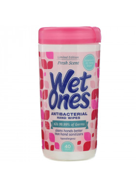 Wet Ones, Antibacterial, Hand Wipes, Fresh Scent, 40 Wipes