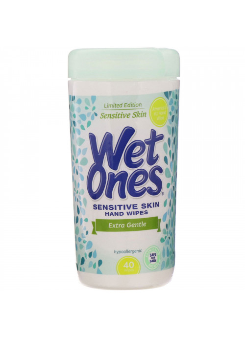 Wet Ones, Sensitive Skin, Hand Wipes, Extra Gentle, 40 Wipes