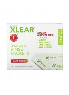 Xlear, Sinus Care Rinse Packets, Fast Relief, 20 Count, 6 g Each