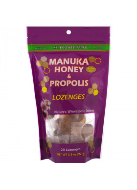 Y.S. Eco Bee Farms, Manuka Honey & Propolis Lozenges, 20 Lozenges, 3.2 oz (92 g)