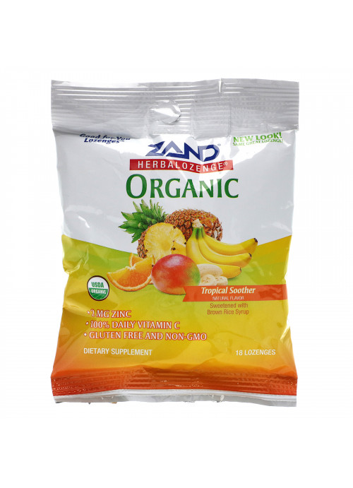 Zand, Organic Herbalozenge, Tropical Soother, 18 Lozenges