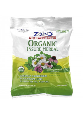 Zand, Organic Insure Herbal, Herbalozenge, Soothing Menthol, 18 Lozenges