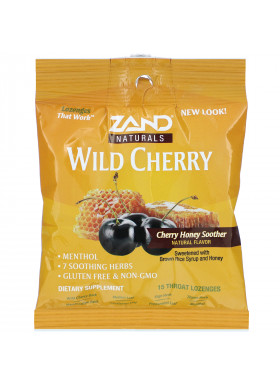 Zand, Wild Cherry, Honey Soother, 15 Throat Lozenges