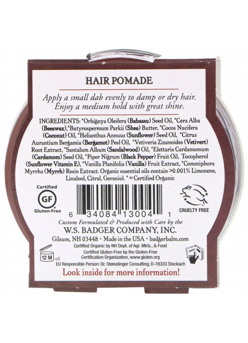 Badger Company, Organic, Hair Pomade, Navigator Class, 2 oz (56 g)